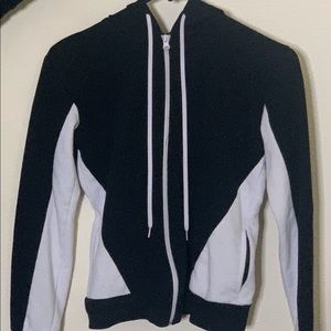 Black and White zip up hoodie by energie.